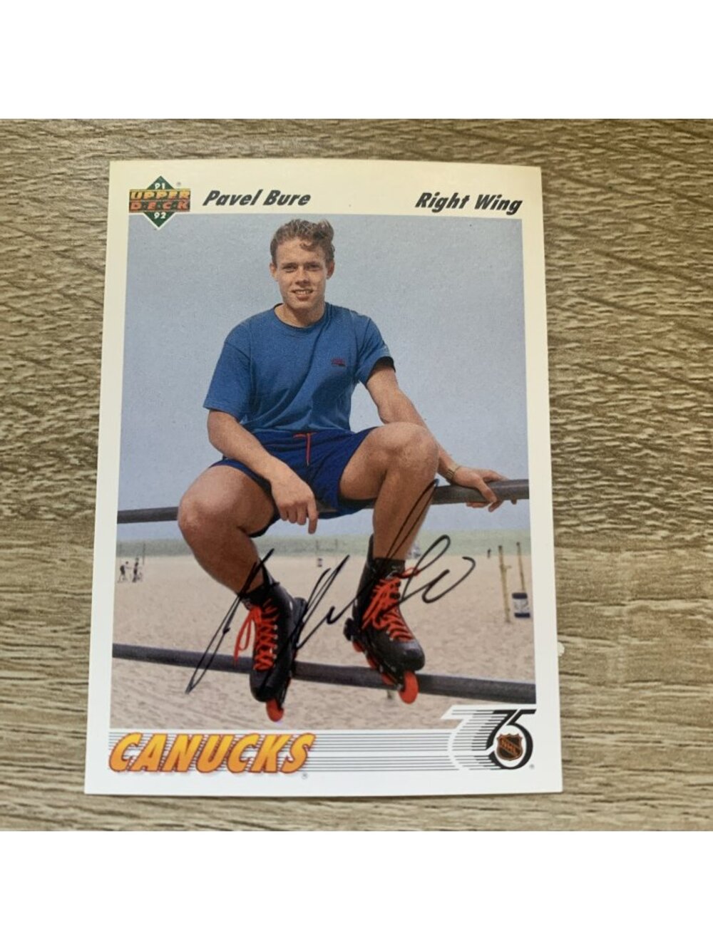 1991-92 Upper Deck Pavel Bure IP In Person Autograph #54 Rookie Card RC